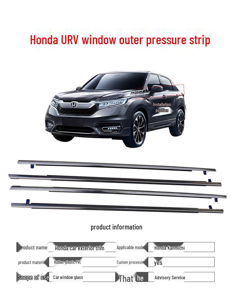 Honda Avancier Window Seal & Water Deflector Strip