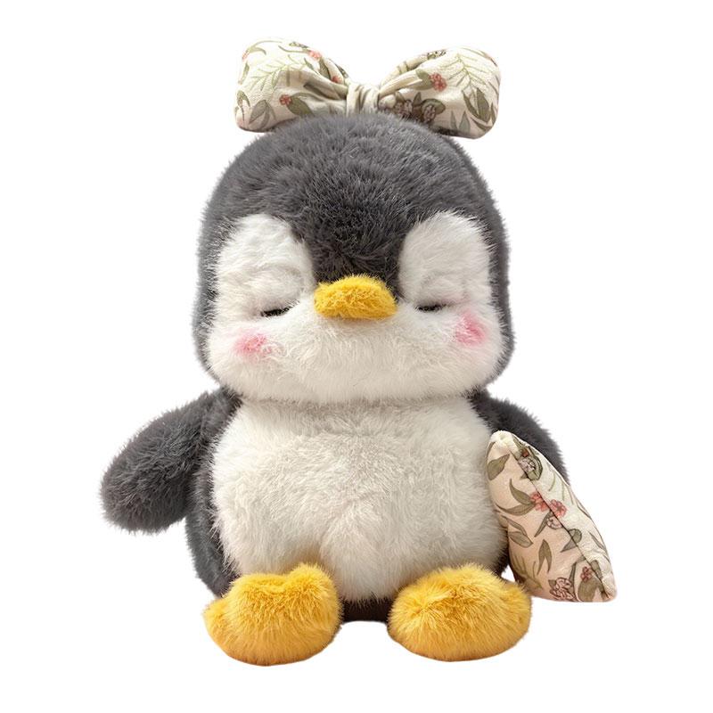 Schattig Koppel Doezelende Pinguïn Pluche Kussen Knuffel Zacht Pluizig Cartoon Dier Huisdecoratie Kinder Verjaardagscadeau 20cm