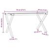 VidaXL Coffee Table Legs X-Frame, Accent Table Legs, End Table Legs Living Room Home Interior, 357898