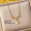[Titanium Steel] Necklace Women's Copper Micro-inlaid Electroplating Advanced Sense Delicate Clavicle Chain Jewelry