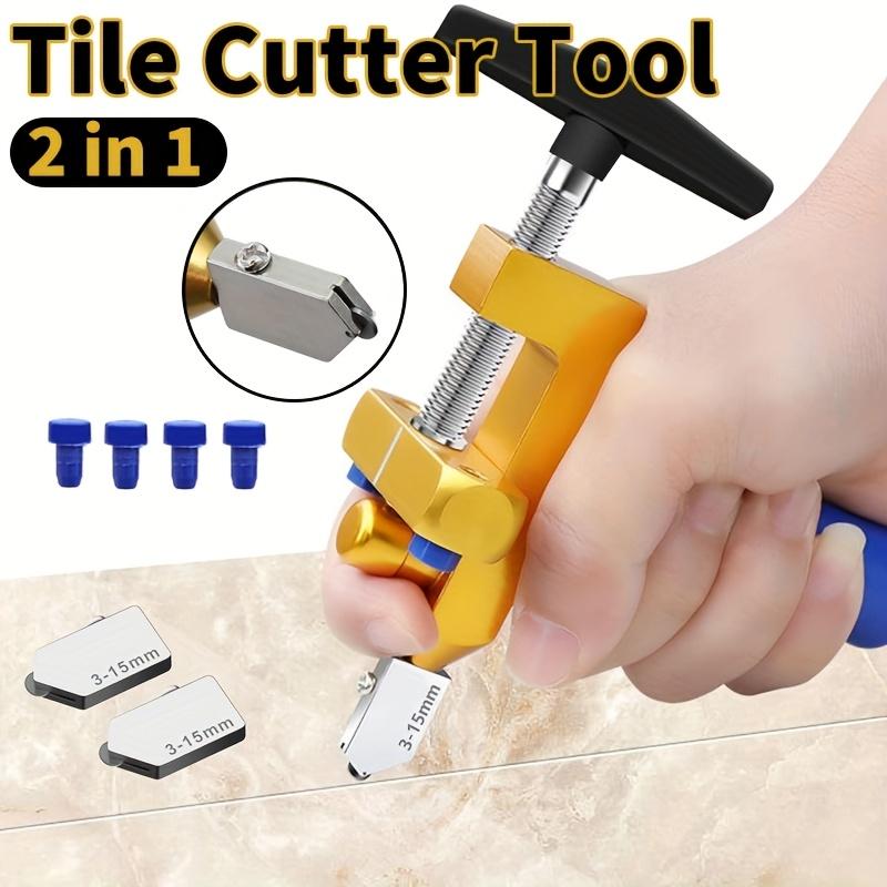 Langlebiger & Benutzerfreundlicher 2-in-1 Glas- & Keramikfliesenschneider - Präzises Schneiden & Brechen - für DIY- & Profi-Projekte