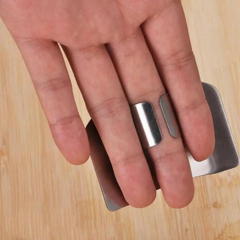 Stainless Steel Finger Guard Safety Vegetable Cutter Hand Guard Tool Anti-cut Finger Protector Gadgets Kitchen Tool Accessories