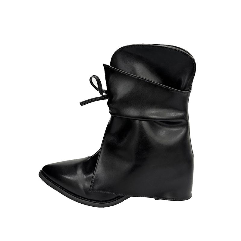 Fashion 2025 New Autumn Winter Women Western Cowboy Boots Vintage Pointed Toe Shoes Ladies Thick Heel Short Botas Zapatos De Mujer