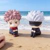 [Caliente] Jujutsu Kaisen Chibi Conjunto De Figuras Sentadas: Yuji, Gojo, Megumi, Nobara-gran Cabeza Lindo Anime Juguete Para