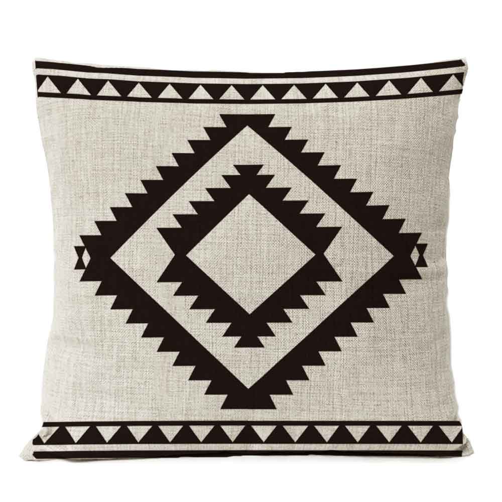 Black Geometric Boho Pillow Cover Bohemia Arrow Cushion Home Decorative Sofa Pillowcase