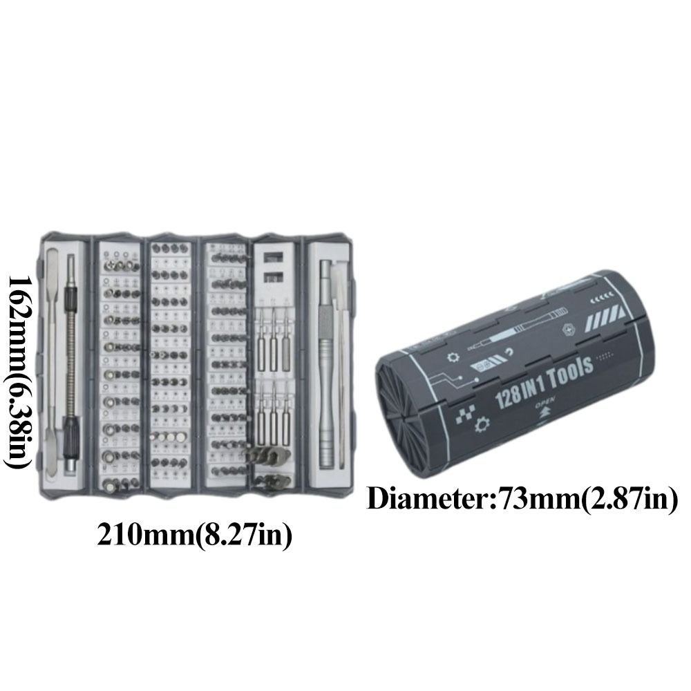 Hexagonal Shaped 128-Piece Screwdriver Set Professional Repair Tool Set  Game Console Repair