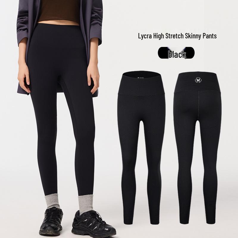 

7A Women s Antibacterial High-Waist Yoga Pants - Butt Lifting, No Lines, Cropped or Full-Length for Running & Fitness M чёрный