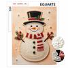 Christmas Snowman Pearl Painting Canvas 3D Bead Art Decor Unique Creative Leisure Handmade Craft Gift for Women DIY Winter Holiday Ornament