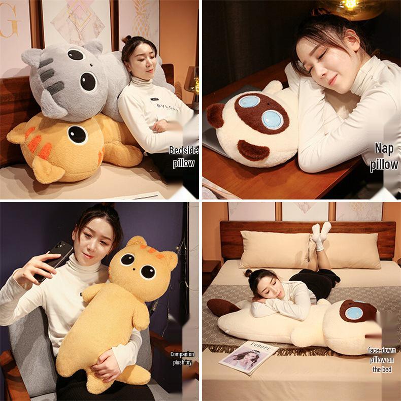 Japanese Fat Cat Plush Pillow Doll - Children's Comfort & Sleeping Pillow, Women’s Plush Toy