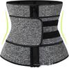 Postpartum Waist Trainer & Sweat-Inducing Body Shaper with Double Belt & Zipper for Abdomen Control