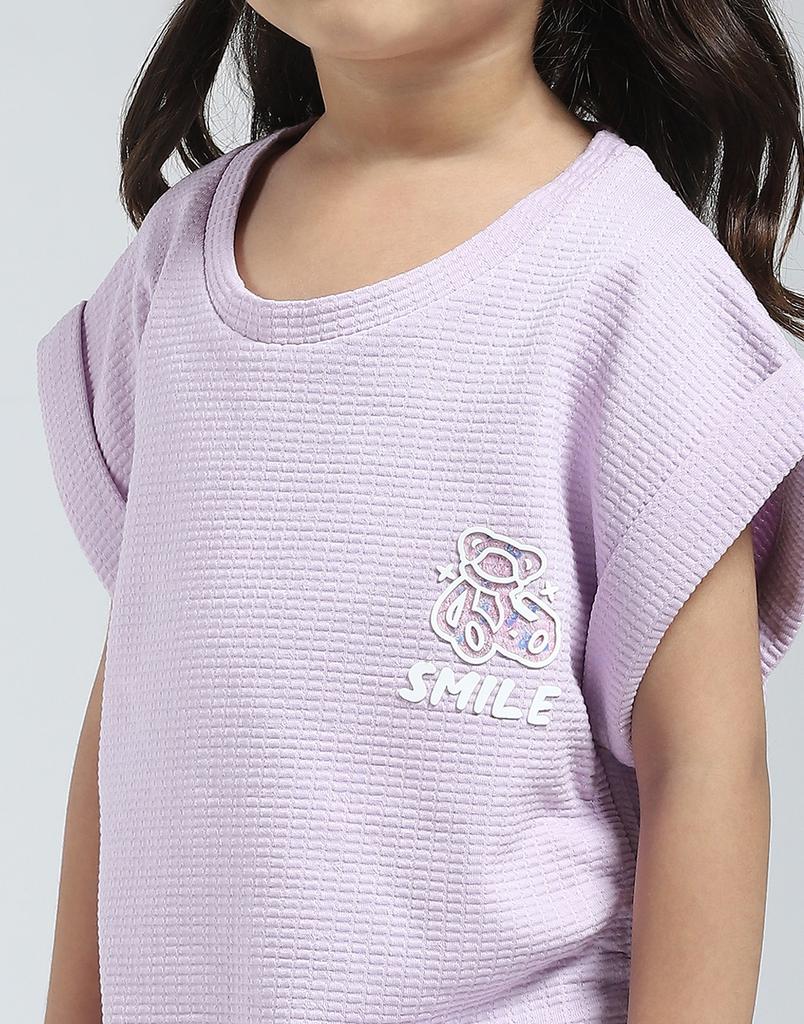 Monte Carlo Girls Solid Round Neck Top