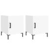 VidaXL Tables de chevet 2 pcs blanc 40x40x50 cm bois d’ingénierie 827565
