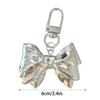 Metal Bowknot Charm Keychains Sweet Cool Pendant Hanging Ornament Keyring Backpack Decoration Jewelry for Women Girls