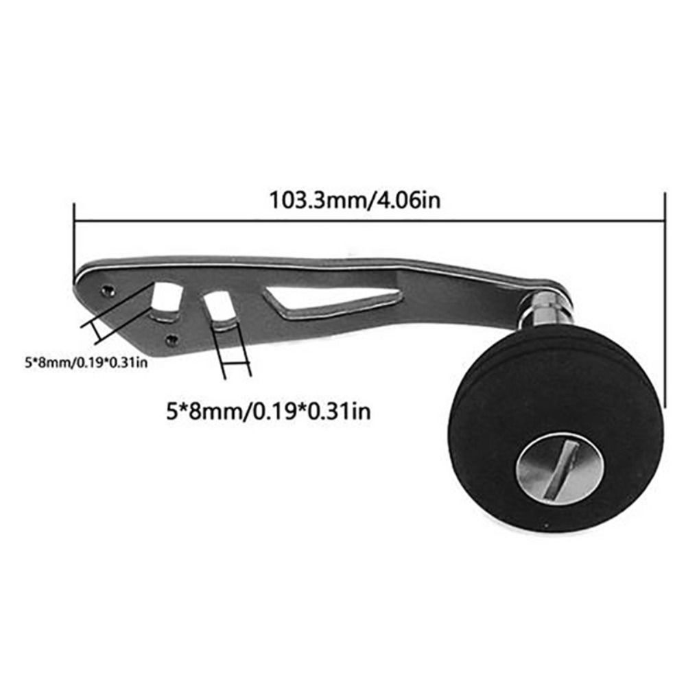 Aluminum Alloy Fishing Reel Handle EVA Oval Metal Rocker Spinning Reel Grip Rotatable Arm Grip Baitcasting Reel Handle