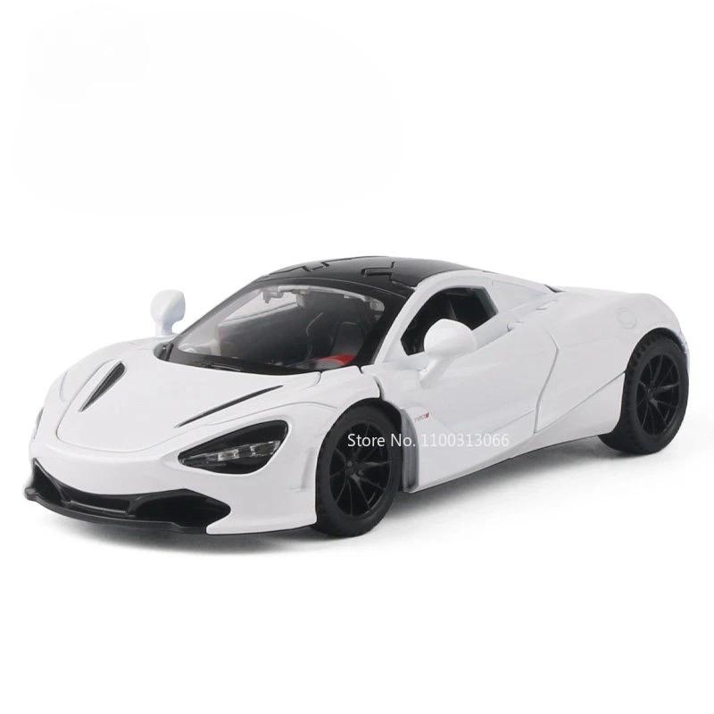 1:32 Alloy Diecast 720S Toys Cars Models with Light Music Miniature Sports Car Wheel Pull Back Vehicles for Child Festival Gifts
