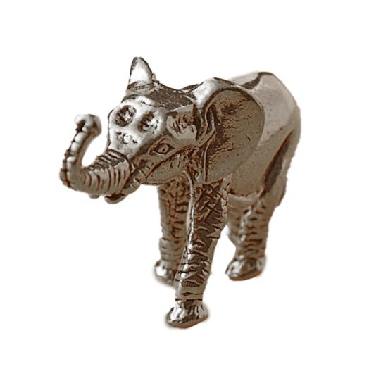 1 Pair Brass Elephant Figurine Carving Golden Elephant Statue Metal Animal Sculpture