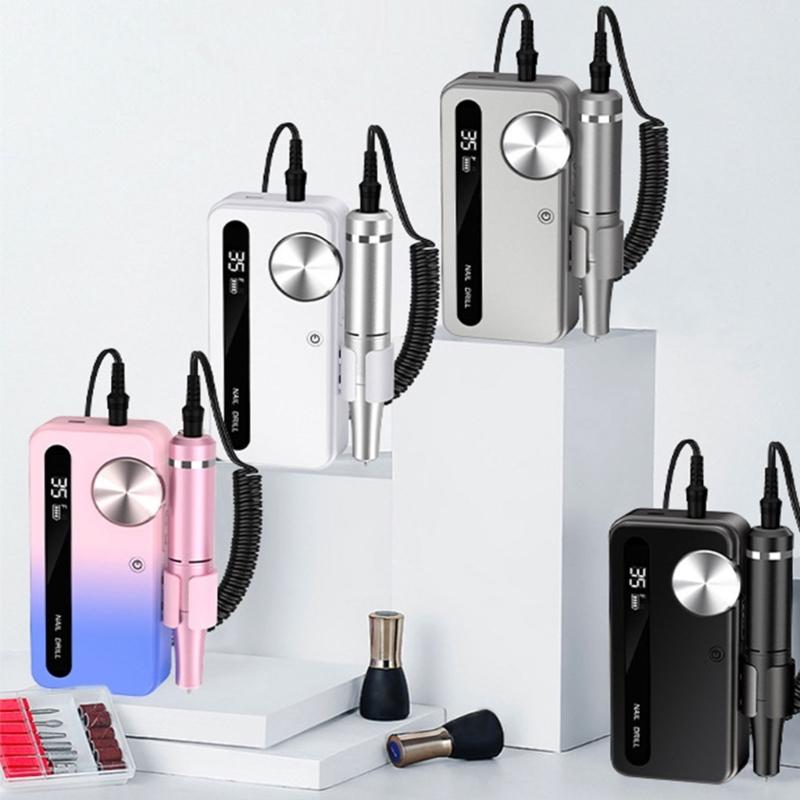 Electric Nails Drill Machine Rechargeable Nails Drill Set 35000rpm Manicure Set Manicures Tool for Acrylic Nails
