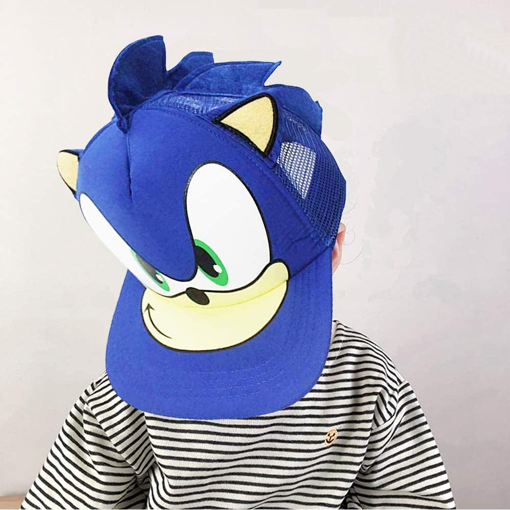 Sonic The Hedgehog Printing Baseball Adjustable Cap for Boys Girls, Blue