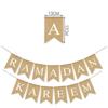 Eid Mubarak Banner Ramadan Burlap Banner Muslim Eid Bunting Pull Flag Party Decoration Supplies Khaki 200 X 13 X 17 Cm Wall Hanging 1Pcs
