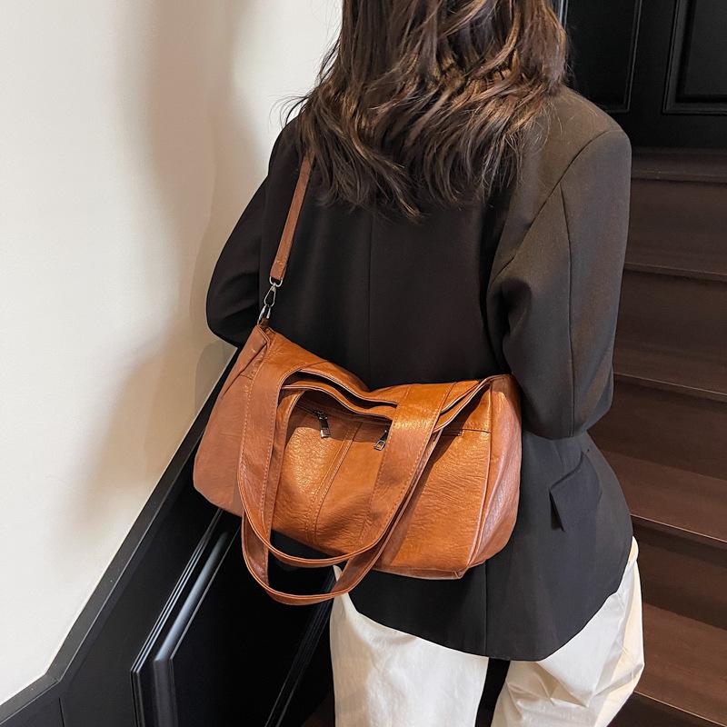 Crossbody bag solid color bag casual women's handbag