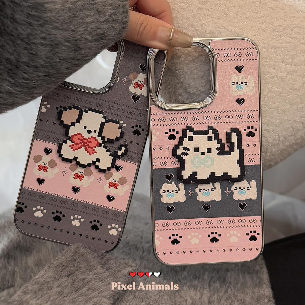 Fair Island Cartoon Apple 16 Mobile Phone Case 14promax Leather 15 Suitable for IPhone 13 Electroplated Hard 11 Couple