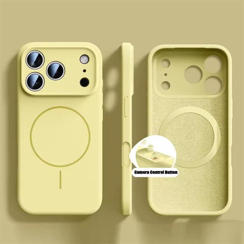 For iPhone 17 ProMax Liquid Skin Feel Magsafe Case For 13 14 15 16 Pro Max Plus 17Pro Air Magnetic Charging Comfort Touch Cover