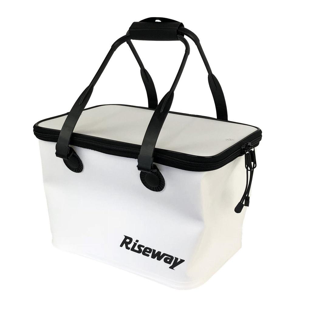 Riseway Folding Rock Fishing White UEV-035 Bucket, 40cm,