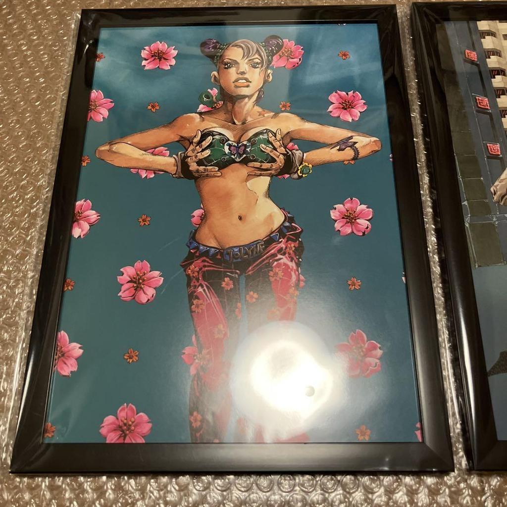 [USED] JoJo's Bizarre Adventure Framed Posters Jolyne, Johnny, Gyro Set of 2
