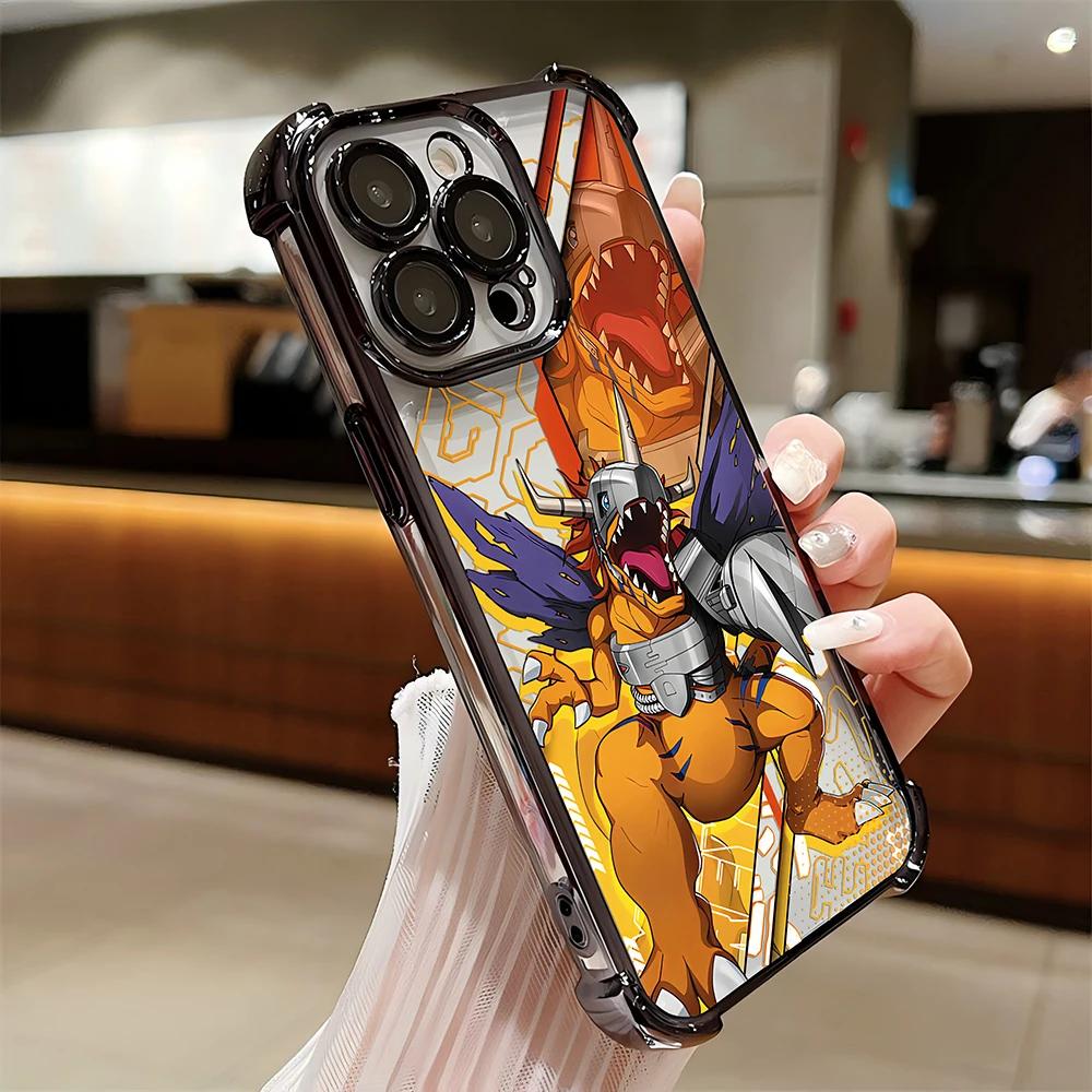 

Anime Digimon Adventure Plating Case For Samsung A73 A55 A54 A53 A35 A33 A34 A25 A24 A23 A16 A15 A14 A06 A05 5G Anti-Fall Cover Samsung A05s