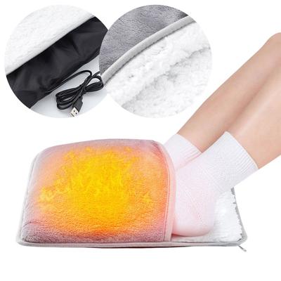 Winter Electric Foot Heating Pad USB Charging Soft Plush Washable Foot Warmer Heater Improve Sleeping Household Foot Warming Mat