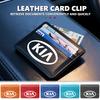 DWBR1 Portable Leather Multi Slot Credit Card Holder Wallet Gift For Stinger Optima Cerato Soul Venga Forte Spectra Sedona
