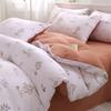 New Spring Duvet Cover Class A Double Yarn Printed Knitted Cotton 3-4 Piece Quilt Bed Sheet Pillowcase Small Fresh Bedding