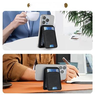 1 Pièce Porte-Cartes Magnétique en Cuir Portefeuille Pour Série Phone16/15/14/13/12 Avec Support Réglable Portefeuille Magnétique Magsafe Support