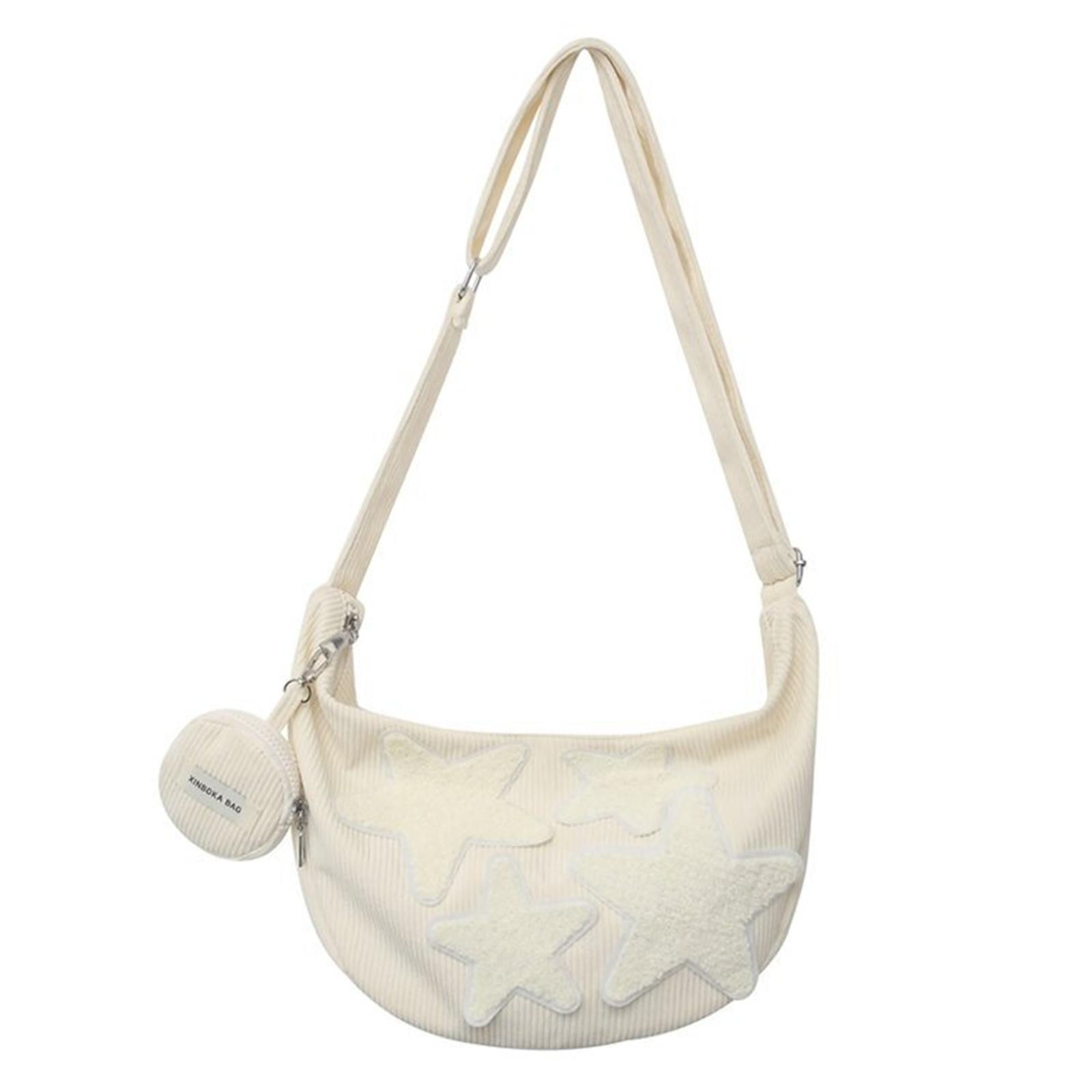 

Женская симпатичная сумка через плечо со звездным принтом, модные сумки через плечо в японском стиле, сумки-тоут Y2K Streetwear бежевый