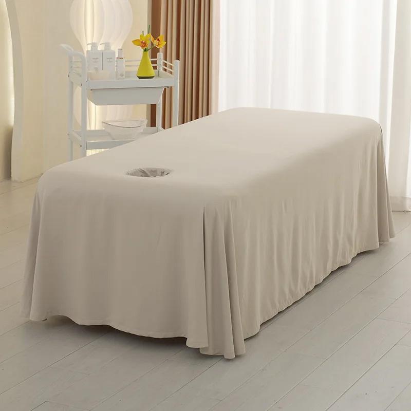 120x230cm for Beauty Salon Skin-Friendly Massage Table Cover Comfortable with Hole Solid Color Bed Cover Massage Table Sheet