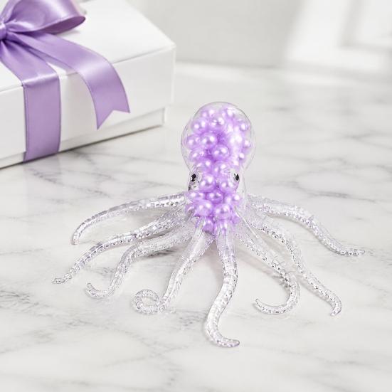 Stretchy Octopus Toy Bead Filled Squeeze Toy, Stress Relief Sensory Calming Mini Fidget for Hand Exercise & Relaxation TPR Ball
