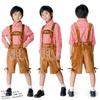 New Parent-child Checkered Beer Suit Suspender Pants Munich Oktoberfest Suit Bar Overalls