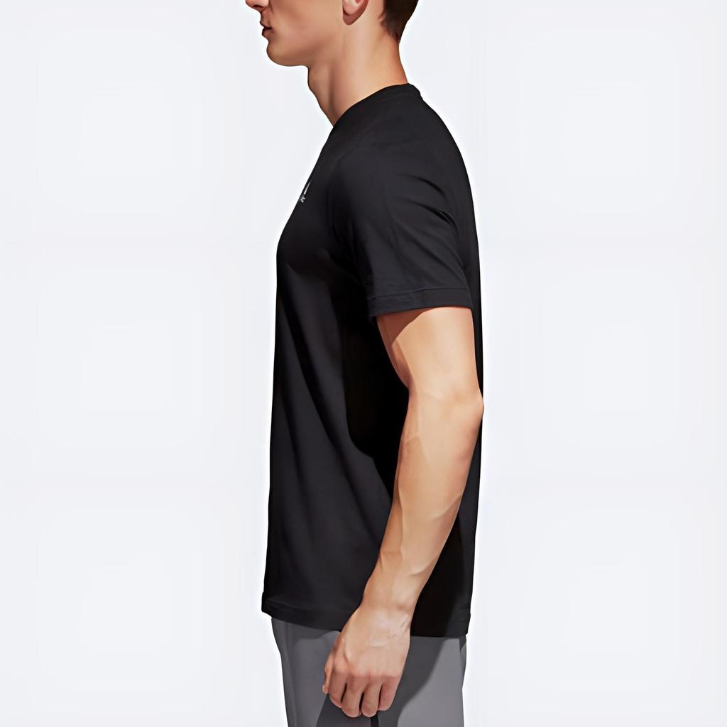 Adidas T Shirts Men's Black Crew Neck Moderate Straight Fit S98742
