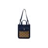 MLB Cotton Polyester Crossbody One Shoulder Handbag Regular Men's Marine Blue Brown (Unisex) Handbags 7AUBMD24N 43BGS