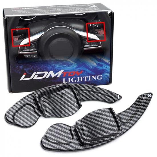 Twill-Weave Carbon  Large Steering Wheel Paddle Shift For VW MK6 Golf GTi Jetta