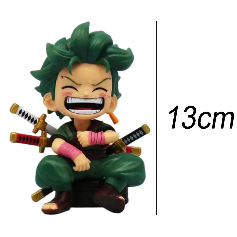 One Piece Handheld Luffy Solon Portgas·D· Ace Sitting Yamato Q-Version Trendy Play Cartoon Anime Car Ornament Peripheral Gifts