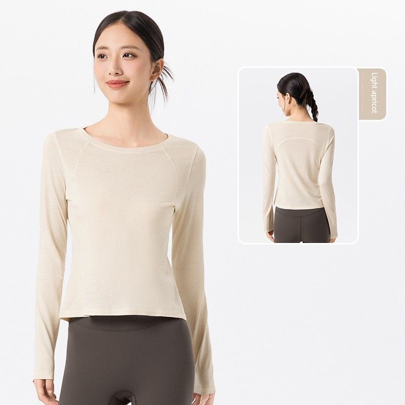 Lu Same Style Yoga Clothes Women 2025 New Slim fit Breathable Running Sports Fitness Pilates Training Wear Top