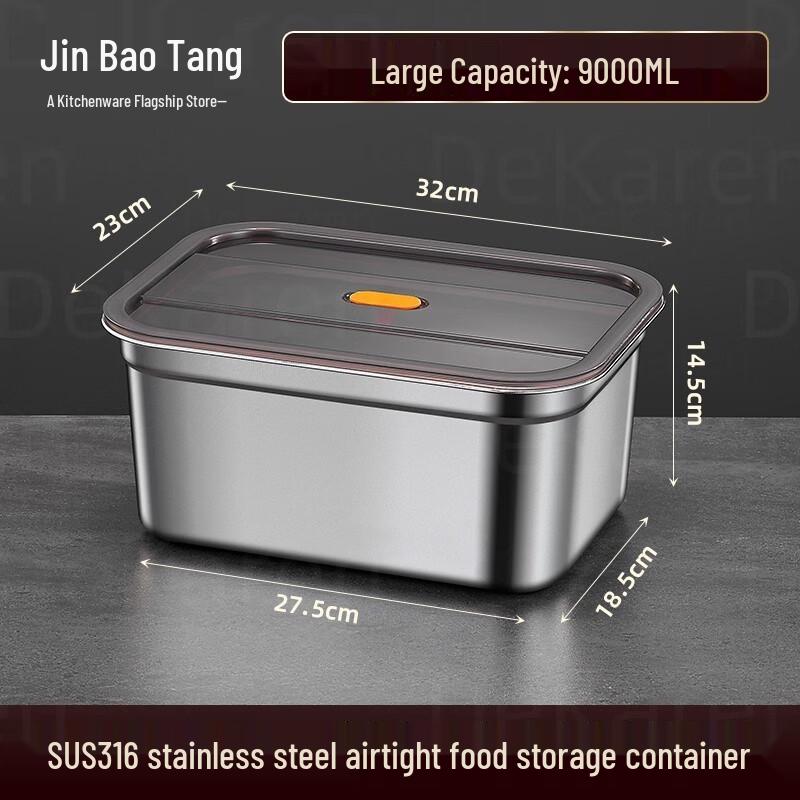 ZISIZ Food-Grade 316 Stainless Steel Fresh-keeping Box