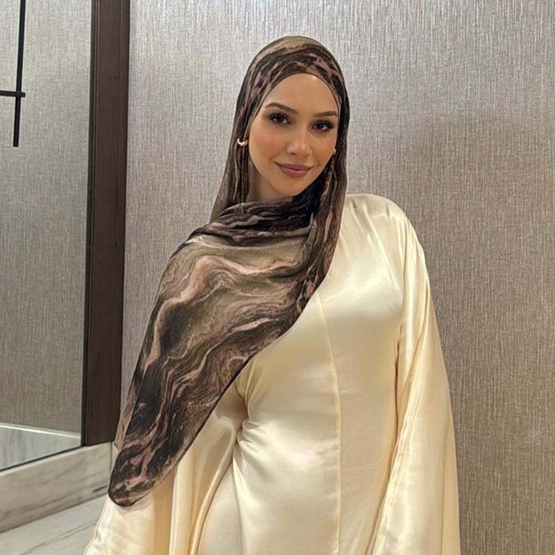 Watercolour Modal Breathable Light Weight Soft Scarf Cotton Floral Printed Rayon Viscose Woven Muslim Women Shawl Hijab Scarves