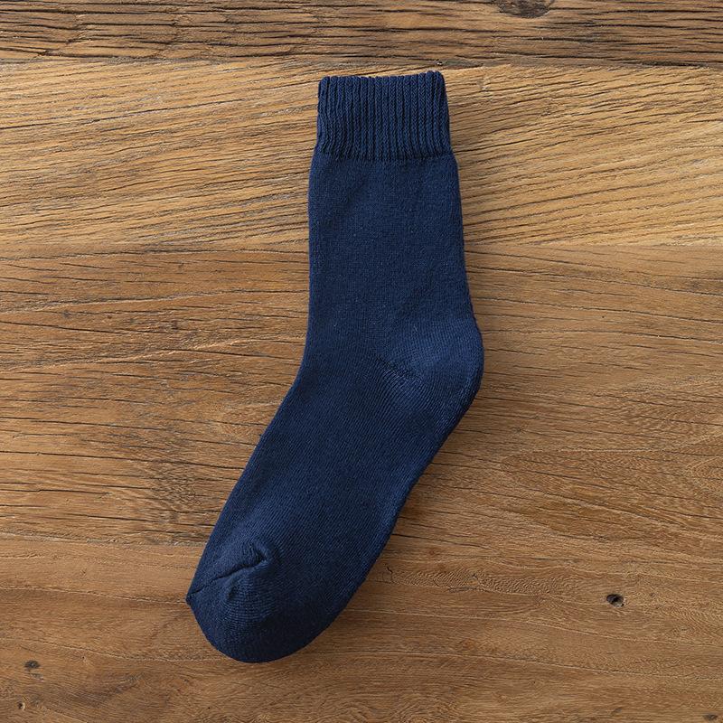 

Men Winter Warm and Thick Velvet Deodorant Anti Cold Hair Ring Long Socks 1 pair темно-синього кольору