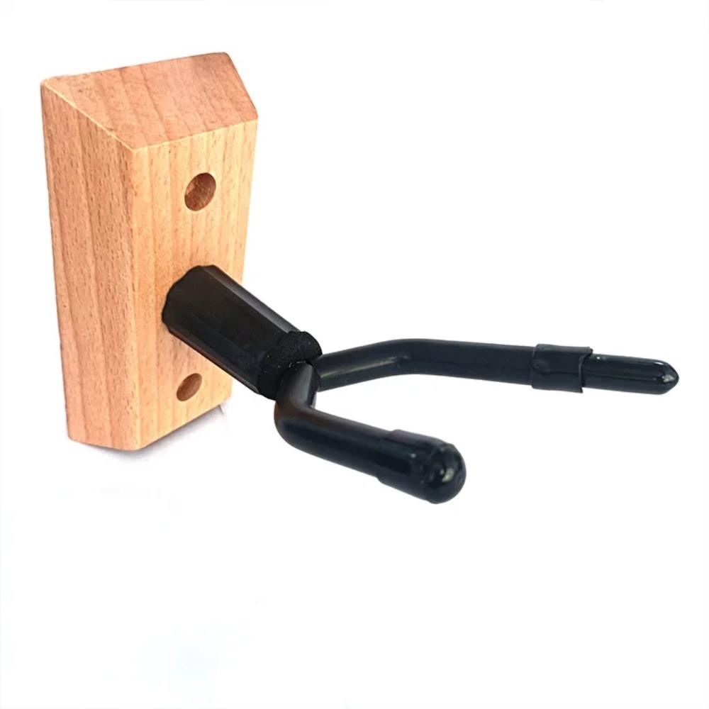 Wood Base Wall Mounted Violin Hook Hardwood Violin Holder with Bows Hook Violin Hanger Hook Erhu