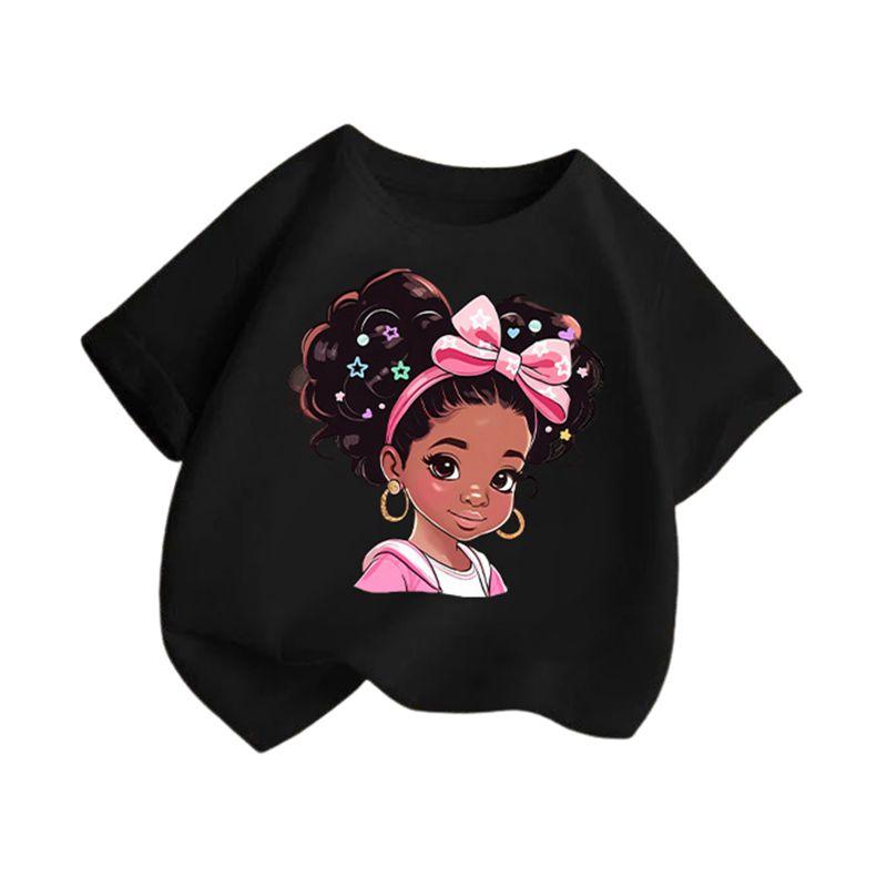 2-14 Years Kids Girls Cartoon Printed T-shirt