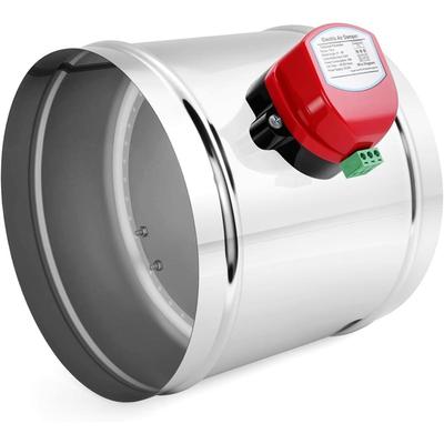 Amortiguador de Contrapresión Flujo de Aire 8", Control de Volumen Ajustable Amortiguador de Conducto Motorizado Para Sistemas de Ventilación HVAC, AC 24V