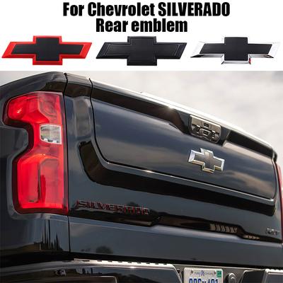 1 pièce 3D ABS Logo Arrière de Voiture Pare-chocs Arrière Hayon Coffre Autocollant Emblème Arrière de Voiture Accessoires de Style Pour SILVERADO