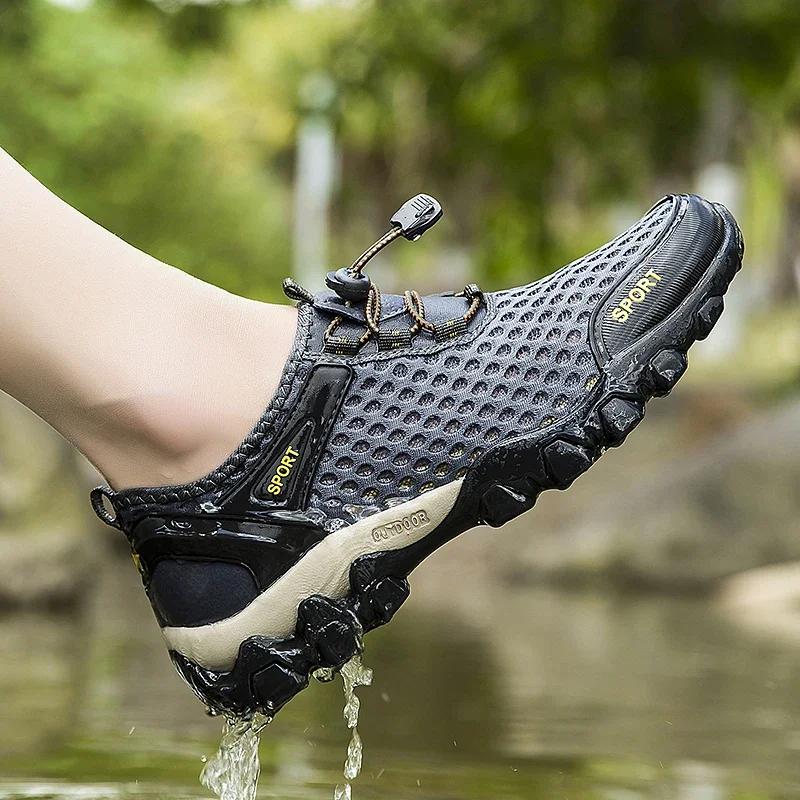 2026 New Summer River Upstream Shoes for Men, Barefoot Beach Ultralight Water Sports, Quick-Drying Outdoor Walking Wading Shoes